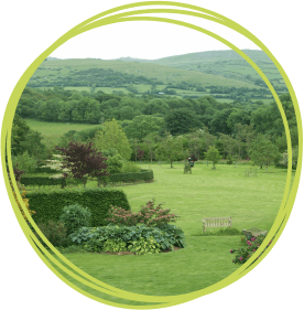 Views across Warren Lodge garden Mary Tavy